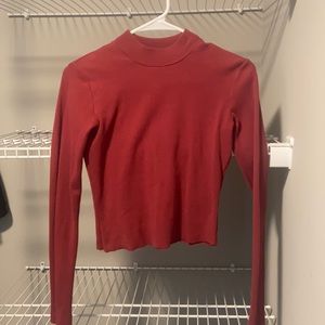 Catherine burgundy Ribbed Mock turtleneck size sm
